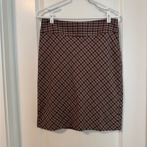 Plaid Women's Skirt - brown and Plum
